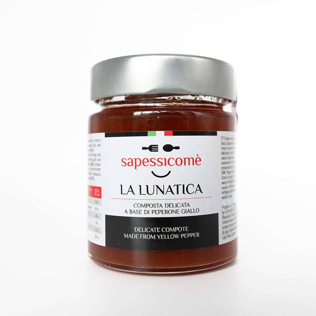 SAPESSICOME' LA LUNATICA - Delicate compote made from yellow pepper - 156 ml jar